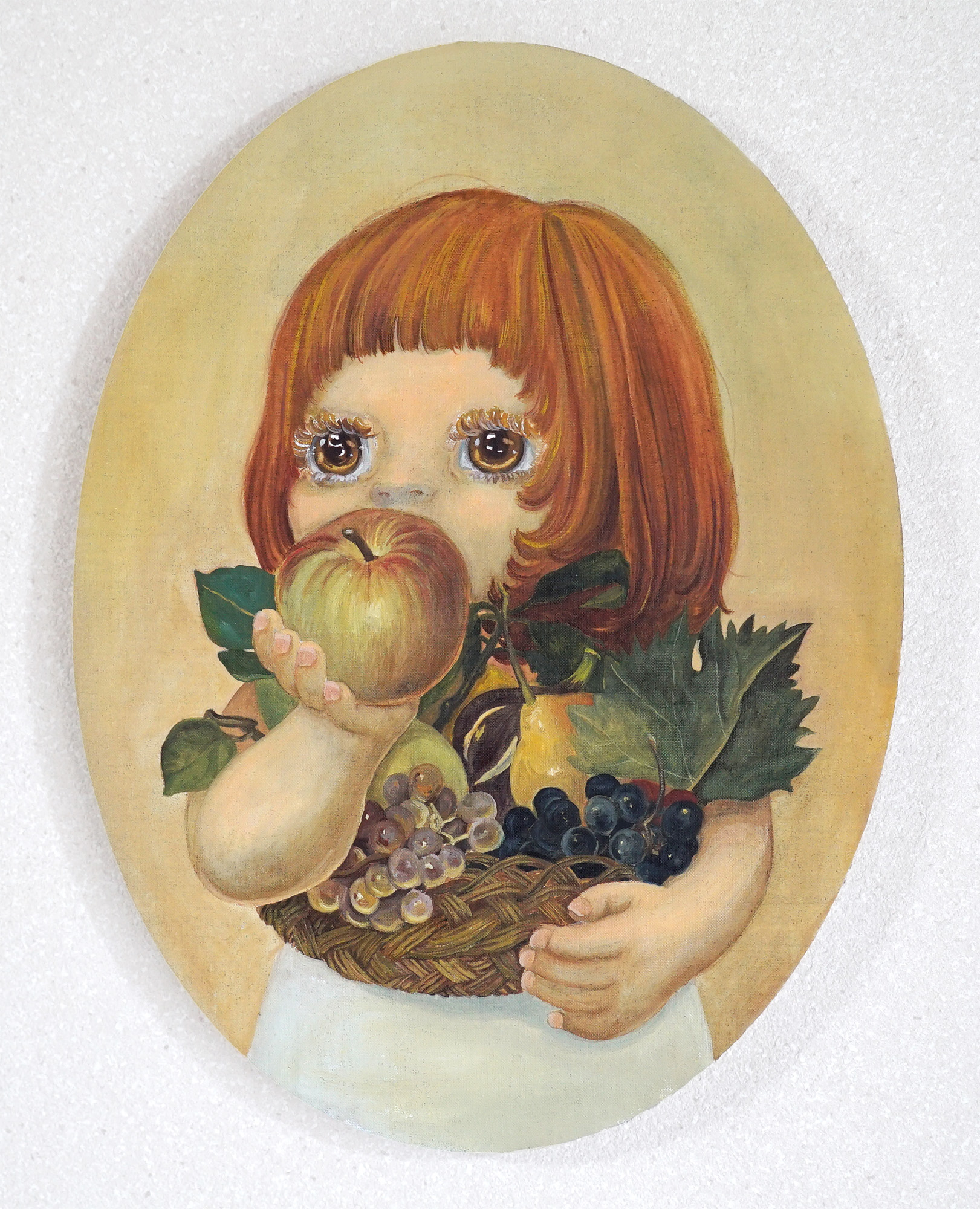 Self-Portrait [Eating “Caravaggio's basket of fruit”.]